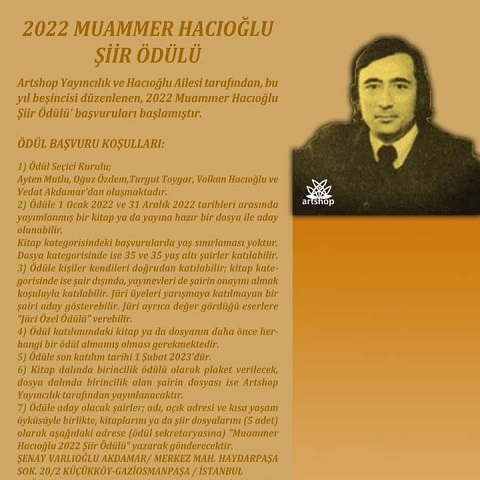 2022 Muammer Hacıoğlu Şiir Ödülü
