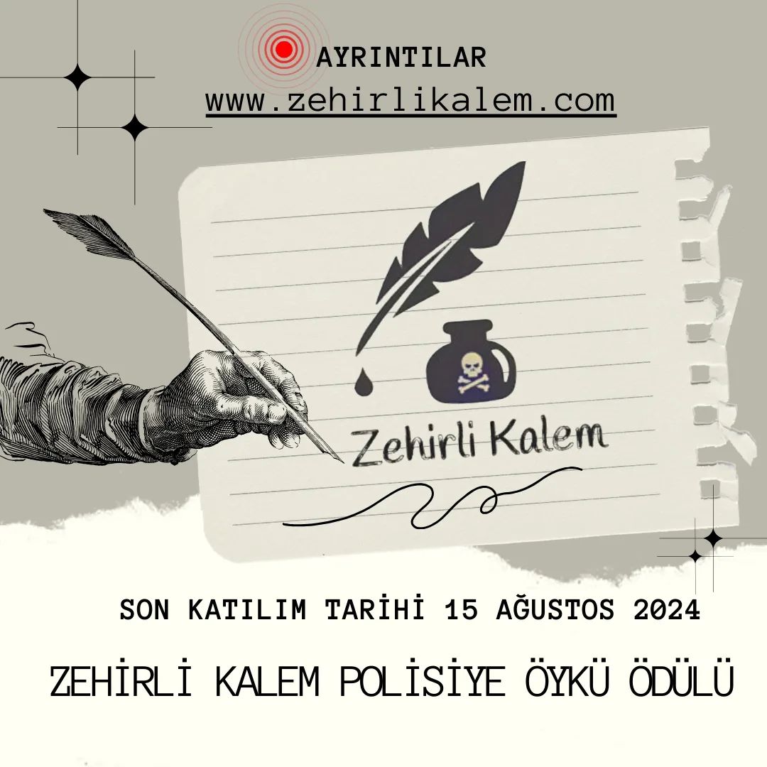 2024 Zehirli Kalem Ödüllü Polisiye Öykü Yarışması