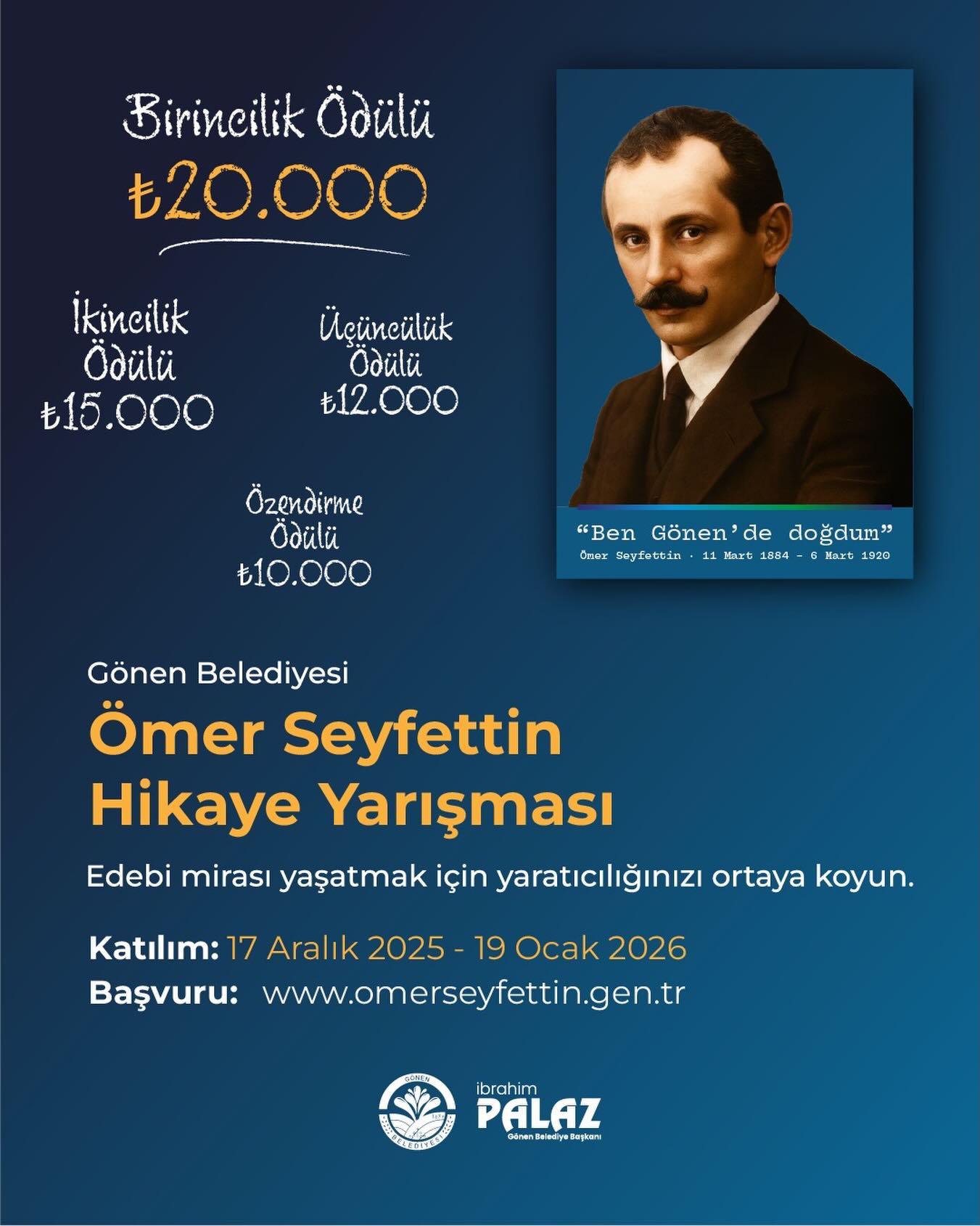 Gönen Belediyesi 37. Ömer Seyfettin Hikaye Yarışması