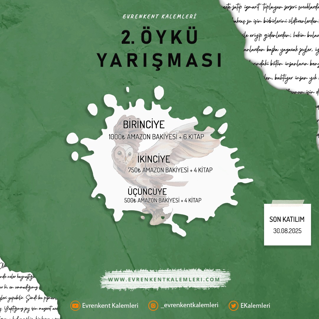 Evrenkent Kalemleri 2. Türkçe Öykü Yarışması