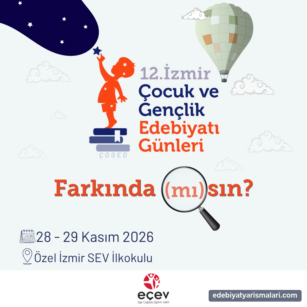 EÇEV İzmir Çocuk ve Gençlik Edebiyatı Günleri (ÇOGED) Gençler Öykü ve Şiir Yazma Yarışması duyuru görseli