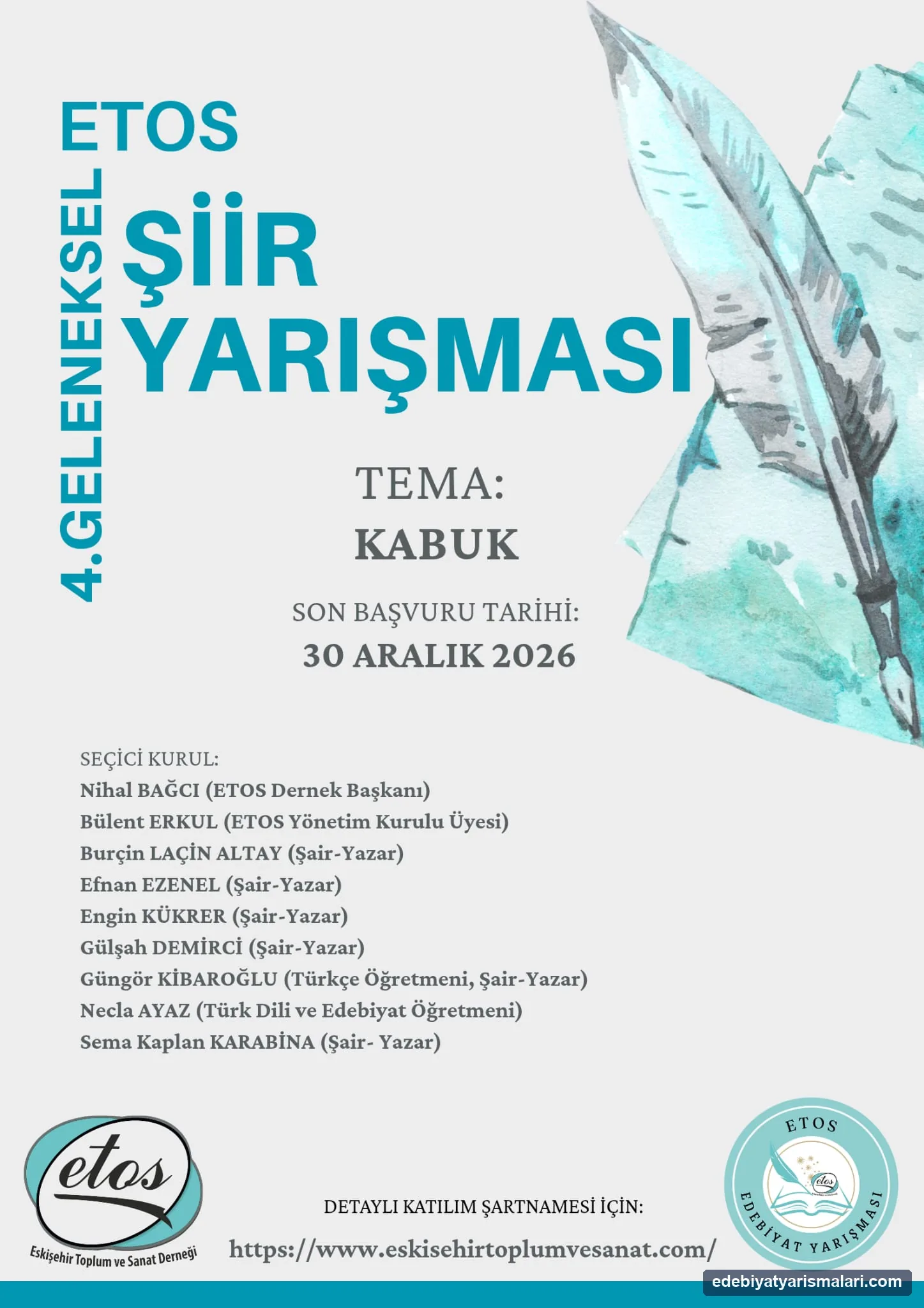 ETOS Geleneksel Şiir Yarışması duyuru görseli