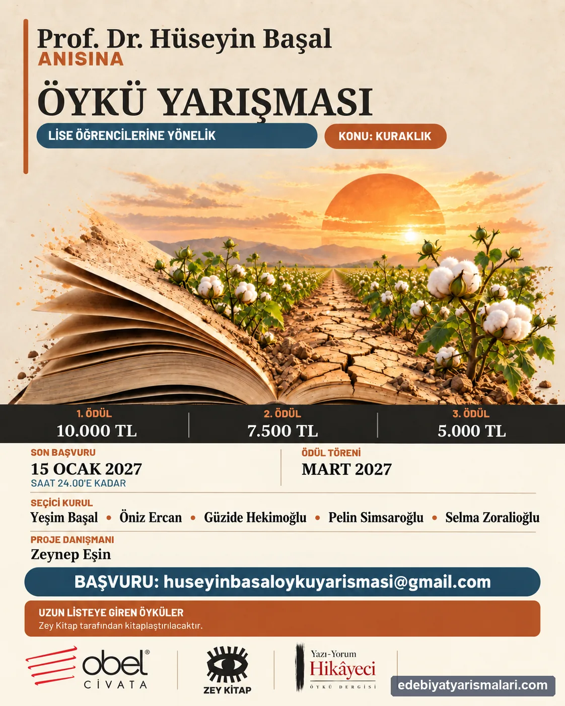 Prof. Dr. Hüseyin Başal Anısına Öykü Yarışması duyuru görseli