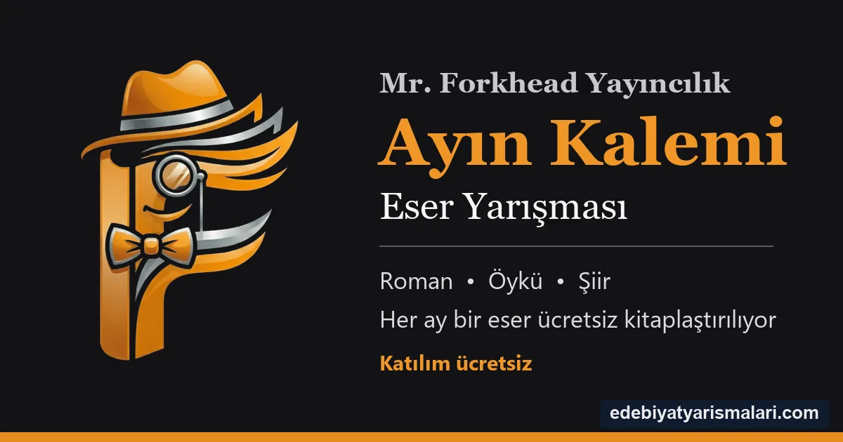 Mr. Forkhead Yayıncılık Ayın Kalemi Eser Yarışması duyuru görseli