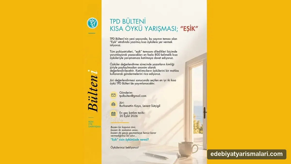TPD Bülteni Kısa Öykü Yarışması: Eşik duyuru görseli