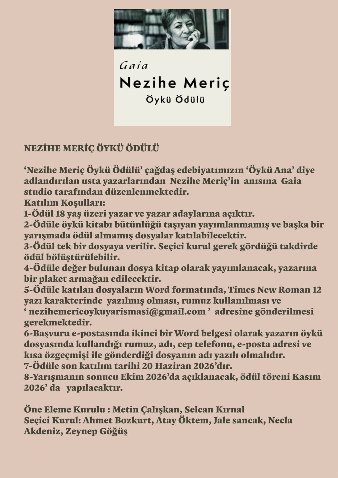 Nezihe Meriç Öykü Ödülü Yarışması
