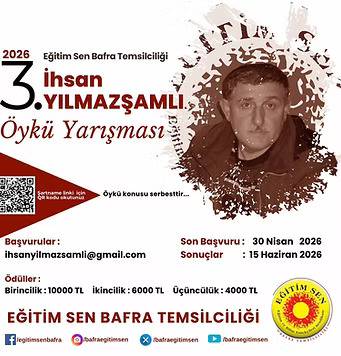 3. İhsan Yılmazşamlı Öykü Yarışması